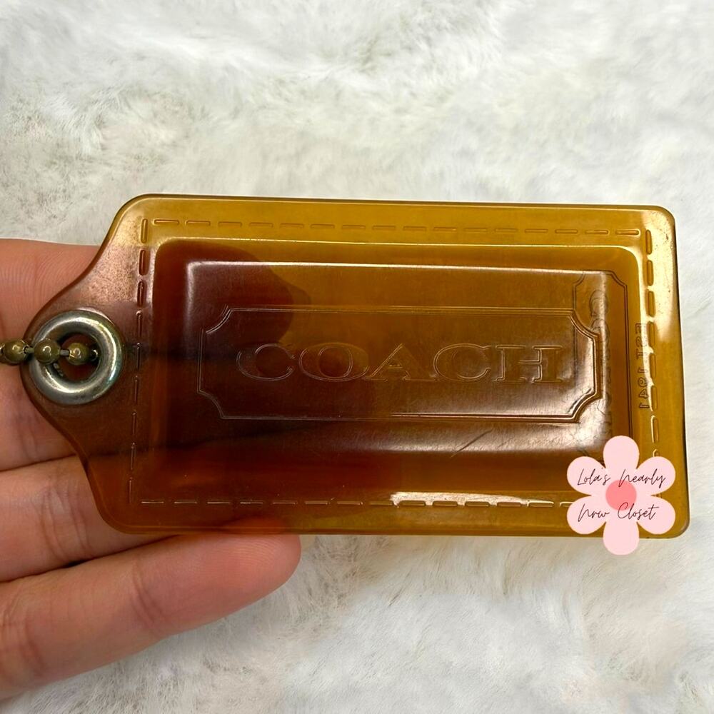 3" COACH Poppy Fob Bag Charm Hang tag Hangtag